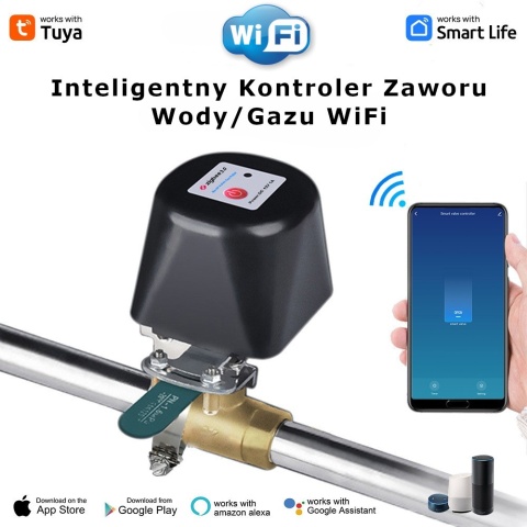 Inteligentny Kontroler Zaworu Wody/Gazu WiFi – Tuya/SmartHome