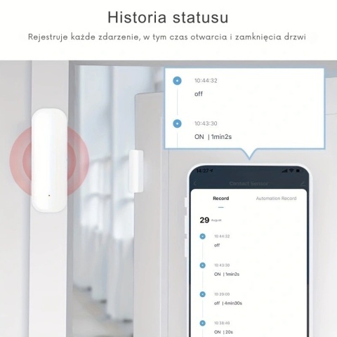 Czujnik otwarcia drzwi, okna WIFI TUYA/ Smart Life