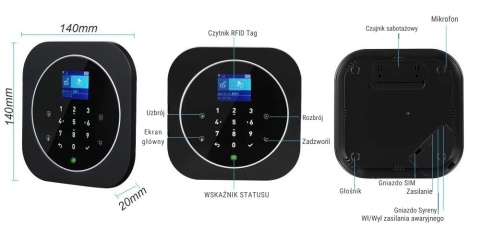 Iteligentny System Alarmowy SIM/WiFi/GSM Tuya Smart